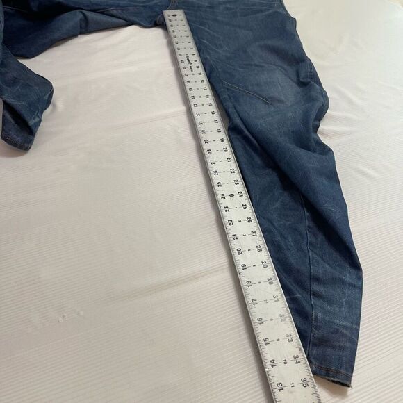 G Star Raw Dark Wash Whiskered Tapered Denim Jeans Size 38 X 34 - Picture 4 of 9
